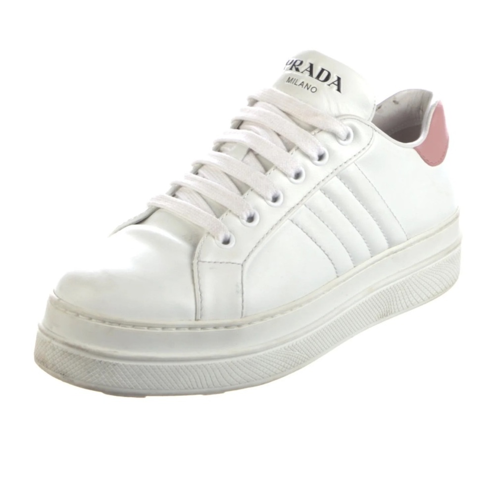 Prada White & Pink Sneakers